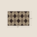 JTJ Easy Jute 2x3 Entryway Rug, Washable Non Slip Diamond Pattern - Image 2