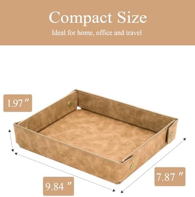 CASIRENA Faux Leather Valet Tray Organizer - Image 3