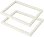 Coward 2Pcs Beige Velvet Glass Lid by FocusOnJewelryDisplay15yrs