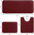 HUXMEYSON 3-Piece Memory Foam Bathroom Rug Set - Image 2