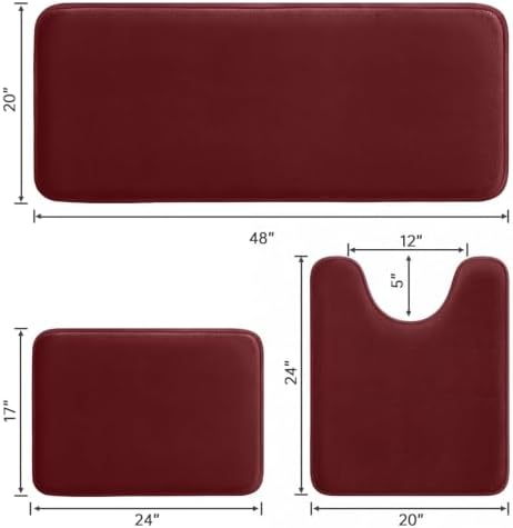HUXMEYSON 3-Piece Memory Foam Bathroom Rug Set - Image 2