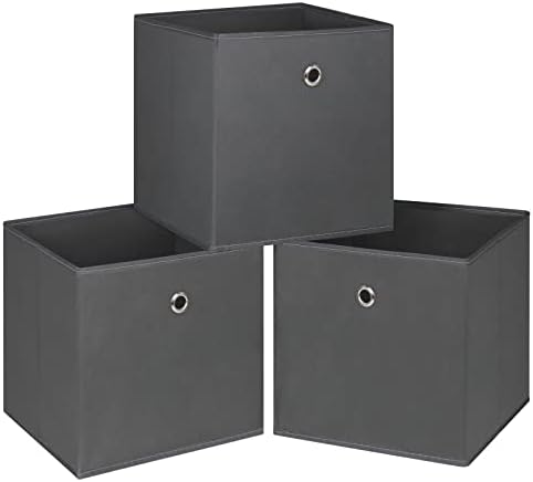 Foldable Storage Cubes Bins, 11 Inch Cloth Storage Cube Fabric Storage Box by NieEnjoy