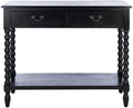 SAFAVIEH Athena 2-Drawer Wood Console Entryway Table, 35.5" Black CNS5702B by Unknown