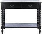 SAFAVIEH Athena 2-Drawer Wood Console Entryway Table, 35.5" Black CNS5702B by Unknown