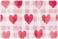 Rectangular Grid of Red Hearts Home Non Slip Mat, Vibrant Colors, Personalized by Unknown