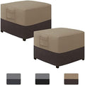 Easy-Going Heavy Duty Outdoor Ottoman Cover, Camel/Dark Brown by Easy-Going