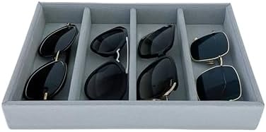 Sunglasses Eyewear Watch Tray Gray Velvet Stackable Organizer Premium Quality - Image 7