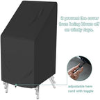 Outdoor Stackable Chair Cover Waterproof 25" W x 25" D x 47" H - Image 3