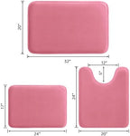 HUXMEYSON 3-Piece Memory Foam Bathroom Rug Set - Image 2