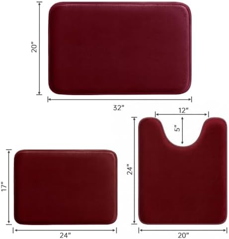 HUXMEYSON 3-Piece Memory Foam Bathroom Rug Set - Image 2