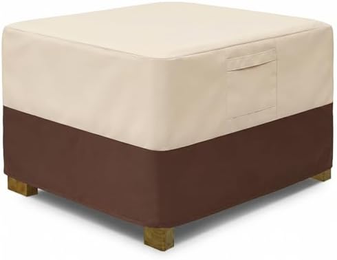 Vailge Patio Ottoman Cover Rectangular, Outdoor Ottoman Cover Waterproof by VAILGE