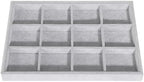 Emibele Bracelets Organizer Jewelry Tray, 12 Grids Velvet Tray Storage by Emibele