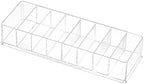 ZEXALOR Clear Drawer Organizer, 8 Sections Clear Organizer Drawer Dividers - Image 3