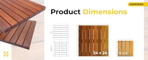 Maximo Garapa Hardwood Deck Tiles, Interlocking Patio Tiles, Outdoor Flooring - Image 5