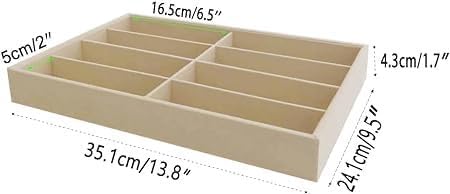Premium Grade Velvet Drawer Divider Eyewear Storage Sunglasses Jewelry Tray - Image 3