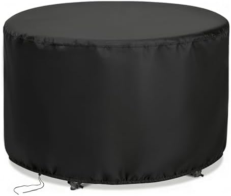 Round Patio Bar Height Table and Chair Cover by Jungdaoutdoorfurniturecover