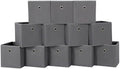 Foldable Storage Cubes Bins, 11 Inch Cloth Storage Cube Fabric Storage Box by NieEnjoy