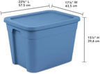 18 Gal Storage Bin with Snap-On Lid, Stackable Plastic Tote - Image 3