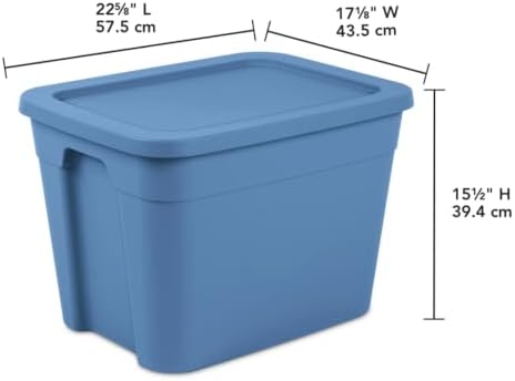18 Gal Storage Bin with Snap-On Lid, Stackable Plastic Tote - Image 3