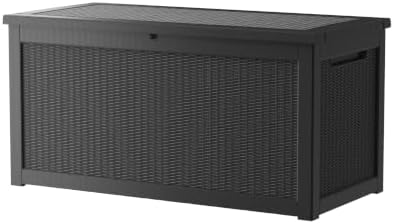 Outdoor Storage Box, 320 Gallon Waterproof Deck Box, Dual Gas-Spring Ultimate by GraceYourYard