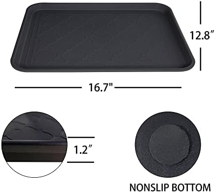 Boot Tray for Entryway Indoor, Heavy Duty Shoe Mat Tray 3 Packs, 16.7"x12.8" - Image 3