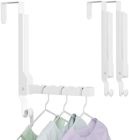 2 Pack Over The Door Hanger Folding Clothes Drying Rack, Folding Hanging Coat by BAKON