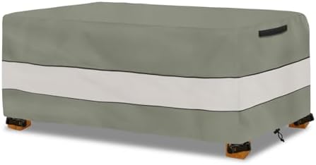 Waterproof Outdoor Coffee Table Cover, Rectangular Patio Small Side Table Cover by Aacabo