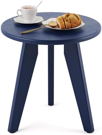 HDPS Outdoor Side Table, Small Round End Table by HOMENJOY