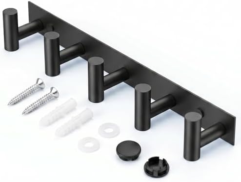 Black Coat Wall Mounted Rack by HUAAOTIAN