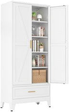 Bevivog Farmhouse Metal Storage Cabinet - Image 7