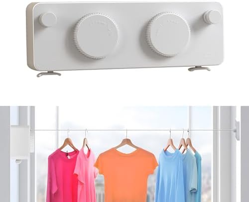 JOOM Retractable Clothesline Indoor, Dual 2 x 13.8 FT Clothes Lines by JOOM