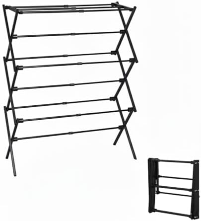 3-Tier Metal Folding Clothes Drying Rack, Laundry Drying Rack Clothing | by Unknown