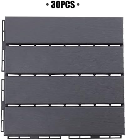 30PC Interlocking Deck Tiles, Waterproof Indoors Outdoor Flooring Tiles - Image 2
