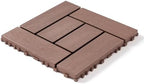 44 PCS Plastic Deck Tiles, Waterproof Interlocking Patio Flooring, Non-Slip - Image 2