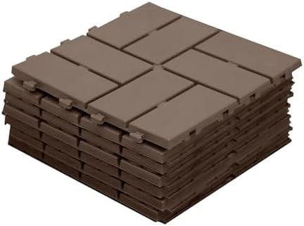Interlocking Deck Tiles Outdoor Waterproof, Composite Patio Flooring by SHPAIDIRECT