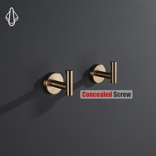 JQK Bathroom Towel Hook Champagne Bronze, Coat Robe Clothes Hook - Image 7