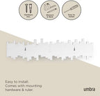 Umbra Sticks Wall Coat Rack, Wall Mount 8 Retractable Hooks - Image 6