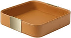 SANZIE Leather Tray Desktop Storage, Trinket Catchall Tray by SANZIE