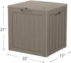 Outdoor Storage Box, 35 Gallon Waterproof Deck Box, Quick Snap-Lock Resin - Image 2