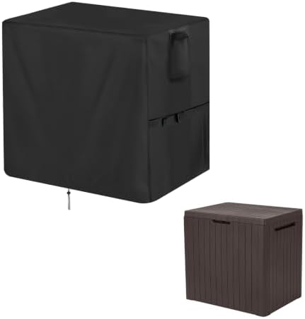 Outdoor Storage Box Cover for Keter 30 Gallon Resin Deck Box by Jungdaoutdoorfurniturecover