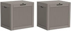 Outdoor Storage Box Waterproof, 32 Gallon Deck Box by WTFGO