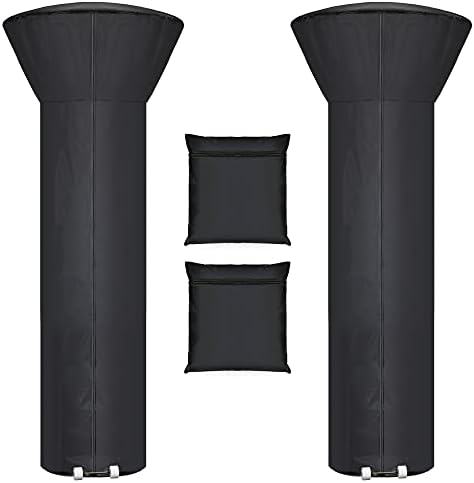 Patio Heater Covers with Zipper and Storage Bag, Waterproof, Wind-Resistant by HUALEDIBrandHome