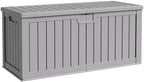 Flamaker 250 Gallon Resin Deck Box, XXL Waterproof Storage Box by Flamaker