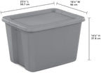 18 Gal Storage Bin with Snap-On Lid, Stackable Plastic Tote - Image 3