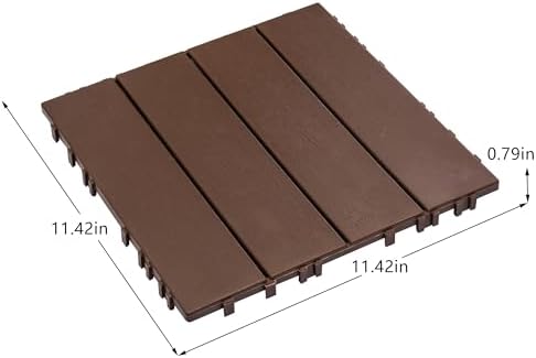 Interlocking Deck Tile – 68-Pack 11.42"x11.42" Plastic Flooring Tile, 61.60 - Image 5