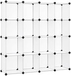 SONGMICS 16 Cube Storage Organizer，Plastic stackable cube shelf by SONGMICSbySONGMICSHOME