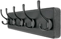 Dseap Coat Rack Wall Mount: Modern, Heavy-Duty, 17.4" Long 5-Double-Hooks by Dseap