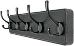 Dseap Coat Rack Wall Mount: Modern, Heavy-Duty, 17.4" Long 5-Double-Hooks by Dseap