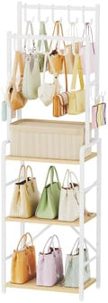 HOOBRO Tall Purse Organizer for Closet, 3-Tier Handbag Rack by HOOBRO