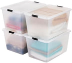 IRIS USA 4-Pack 55 Quart Clip Box by IRISUSA